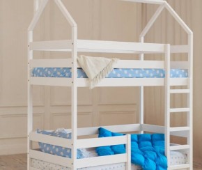 Кровать-домик двухъярусная 80*190 Белый в Тюмени - tumen.ok-mebel.com | фото 6