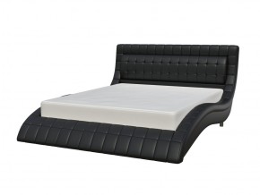 ВИРГИНИЯ Кровать 1600 (экокожа черная) в Тюмени - tumen.ok-mebel.com | фото 2