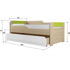 Кровать двухуровневая + подлокотники Стиль № 900.1 NEW (туя светлая/лайм) в Тюмени - tumen.ok-mebel.com | фото 2