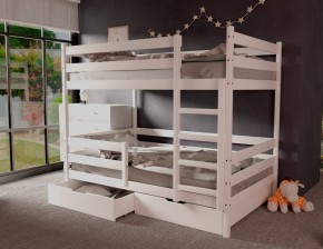 Кровать двухъярусная без крыши 80*190 Белый в Тюмени - tumen.ok-mebel.com | фото