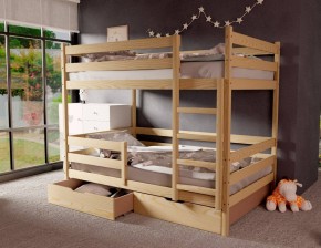 Кровать двухъярусная без крыши 80*190 без покраски в Тюмени - tumen.ok-mebel.com | фото