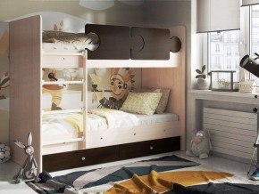 Кровать двухъярусная "Тетрис" (щиты) с бортиками + ящики в Тюмени - tumen.ok-mebel.com | фото 3