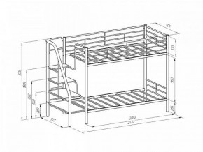 Кровать двухъярусная "Толедо" Черный/Венге в Тюмени - tumen.ok-mebel.com | фото 2