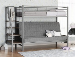 Кровать двухъярусная с диваном "Мадлен-3" (Серый/Серый) в Тюмени - tumen.ok-mebel.com | фото