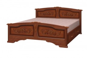 ЕЛЕНА Кровать из массива 1200 (Орех) с 2-мя ящиками в Тюмени - tumen.ok-mebel.com | фото 2