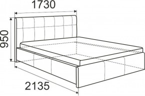 Кровать Изабелла с латами Newtone light beige 1600x2000 в Тюмени - tumen.ok-mebel.com | фото 2