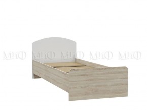 МАРТИНА Кровать 800 с настилом ЛДСП (Белый глянец/дуб сонома) в Тюмени - tumen.ok-mebel.com | фото