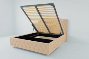 Кровать Нягань с ПМ 800 (экокожа бежевая) в Тюмени - tumen.ok-mebel.com | фото
