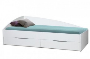 Кровать одинарная "Фея - 3" асимметричная 1900х800 (белая) в Тюмени - tumen.ok-mebel.com | фото
