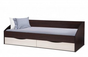Кровать одинарная "Фея - 3" симметричная New (2000Х900) венге/вудлайн кремовый в Тюмени - tumen.ok-mebel.com | фото
