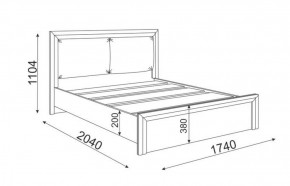 Кровать 1.6 Глэдис М31 с настилом и мягкой частью (ЯШС/Белый) в Тюмени - tumen.ok-mebel.com | фото 3