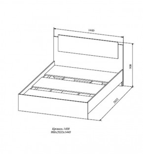 СОФИ СКР1400.1Кровать 1400 в Тюмени - tumen.ok-mebel.com | фото 2