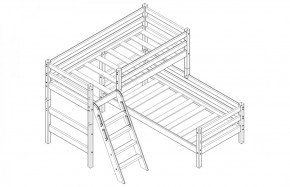 Кровать угловая с наклонной лестницей Соня (Вариант 8) в Тюмени - tumen.ok-mebel.com | фото 3