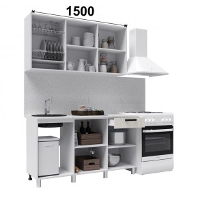 Кухня ДИОР 1500 (Белый/Дуб Крафт белый) в Тюмени - tumen.ok-mebel.com | фото 2