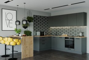 Кухня угловая Антрацит 2600х1600 (Стол. 38мм) в Тюмени - tumen.ok-mebel.com | фото
