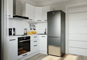 Кухонный гарнитур Белый Глянец 2200*1000 (Стол. 26мм) в Тюмени - tumen.ok-mebel.com | фото