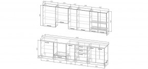 Кухонный гарнитур Белый Глянец 3000 h950 (Стол. 26мм) в Тюмени - tumen.ok-mebel.com | фото 2