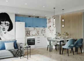 Кухонный гарнитур Капри 2550 (Стол. 26мм) в Тюмени - tumen.ok-mebel.com | фото