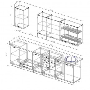 Кухонный гарнитур Лада 2800 (Стол. 26мм) в Тюмени - tumen.ok-mebel.com | фото 2