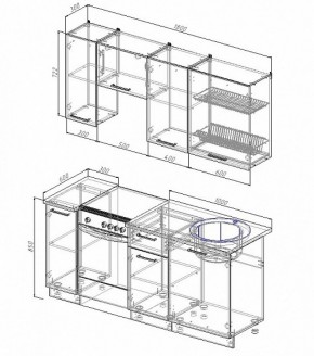 Кухонный гарнитур Лофт 1800 (Стол. 26мм) в Тюмени - tumen.ok-mebel.com | фото 2