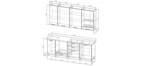 Кухонный гарнитур Меренга 2200 h950 (Стол. 38мм) в Тюмени - tumen.ok-mebel.com | фото 2