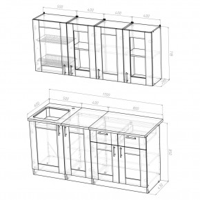 Кухня Симона Демо 1700 (Венга/Дуб Сонома) в Тюмени - tumen.ok-mebel.com | фото 2
