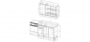Кухонный гарнитур Смоки 1200 (Стол. 26мм) в Тюмени - tumen.ok-mebel.com | фото 2