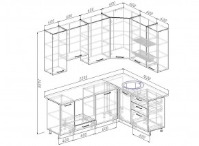 Кухонный гарнитур угловой Дели 2200*1600 (Стол. 26мм) в Тюмени - tumen.ok-mebel.com | фото 2