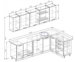 Кухонный гарнитур угловой Дели 2600*1600 (Стол. 26мм) в Тюмени - tumen.ok-mebel.com | фото 2