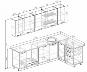 Кухонный гарнитур угловой Графика 2600х1600 (Стол. 26мм) в Тюмени - tumen.ok-mebel.com | фото 2