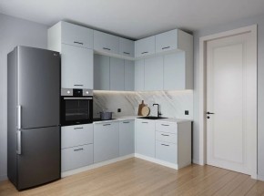 Кухонный гарнитур угловой Смоки 2200*1700 (Стол. 38мм) в Тюмени - tumen.ok-mebel.com | фото