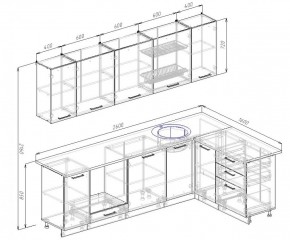 Кухонный гарнитур угловой Вегас 2600*1600 (Стол. 26мм) в Тюмени - tumen.ok-mebel.com | фото 2