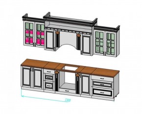 Кухонный гарнитур Верона 3.3 (крем) композиция №1 в Тюмени - tumen.ok-mebel.com | фото 2