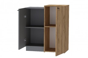 Квадро К-2 Комод 2дв (ЛДСП Графит/дуб крафт золотой) в Тюмени - tumen.ok-mebel.com | фото 2