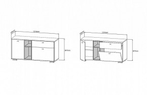 ЛАНС Комод К101 (дуб бунратти/графит) в Тюмени - tumen.ok-mebel.com | фото 4