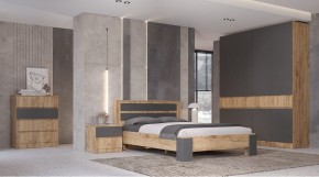 ЛЕНОРА Спальный гарнитур (модульный) графит в Тюмени - tumen.ok-mebel.com | фото