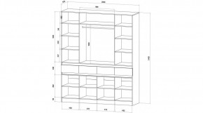 ЛЕНОРА Спальный гарнитур (модульный) графит в Тюмени - tumen.ok-mebel.com | фото 9