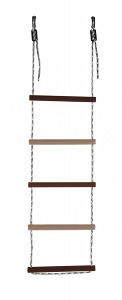 Лестница веревочная 5 перекладин цв.коричневый, бежевый D=25  в Тюмени - tumen.ok-mebel.com | фото 1