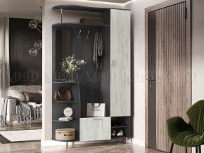 ЛИКА №2 Прихожая ЛДСП (графит/дуб крафт белый) в Тюмени - tumen.ok-mebel.com | фото