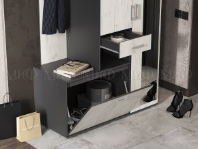 ЛИРА Прихожая ЛДСП (графит/дуб крафт белый) в Тюмени - tumen.ok-mebel.com | фото 4