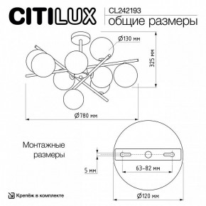 Люстра на штанге Citilux Ronny CL242193 в Тюмени - tumen.ok-mebel.com | фото 8