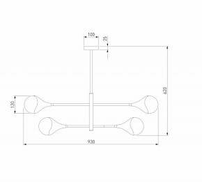 Люстра на штанге Eurosvet Calyx 60168/6 латунь в Тюмени - tumen.ok-mebel.com | фото 3