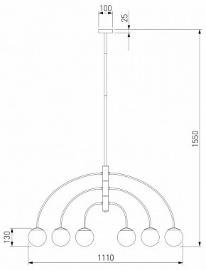 Люстра на штанге Eurosvet Cenacolo 30179/6 черный в Тюмени - tumen.ok-mebel.com | фото 3