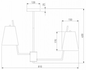 Люстра на штанге Eurosvet Topanga 60173/8 латунь в Тюмени - tumen.ok-mebel.com | фото 4