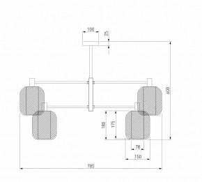 Люстра на штанге Eurosvet Voile 30191/6 черный в Тюмени - tumen.ok-mebel.com | фото 3