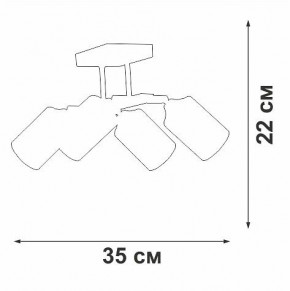 Люстра на штанге Vitaluce V2833 V2833-1/4PL в Тюмени - tumen.ok-mebel.com | фото 4
