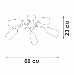 Люстра на штанге Vitaluce V2850 V2850-1/5PL в Тюмени - tumen.ok-mebel.com | фото 5