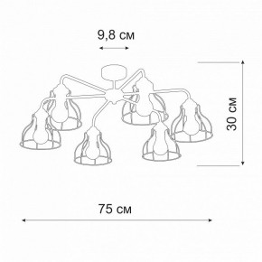 Люстра на штанге Vitaluce V3102 V3102-1/6PL в Тюмени - tumen.ok-mebel.com | фото 2