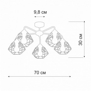 Люстра на штанге Vitaluce V4258 V4258-0/5PL в Тюмени - tumen.ok-mebel.com | фото 2