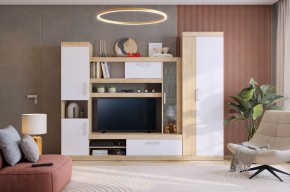 МАКСИ К1 Стенка для гостиной дуб сонома/белое дерево в Тюмени - tumen.ok-mebel.com | фото 5